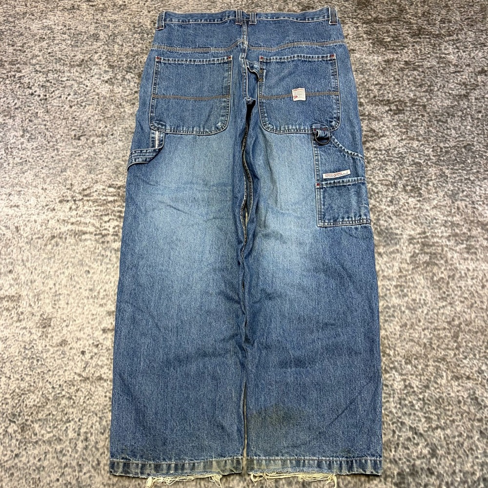 VTG Paco Jeans Carpenter Baggy Wide‎ Leg Mens 36x31 Blue Skater Utility Y2K